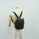 PRADA Backpack Nylon Green Silver Auth 161420-27