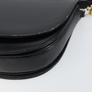 CELINE Horse Carriage Shoulder Bag Leather Black Gold Auth 161421-8