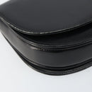 CELINE Horse Carriage Shoulder Bag Leather Black Gold Auth 161421-15