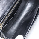 CELINE Horse Carriage Shoulder Bag Leather Black Gold Auth 161421-11