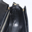 CELINE Horse Carriage Shoulder Bag Leather Black Gold Auth 161421-20
