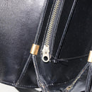 CELINE Horse Carriage Shoulder Bag Leather Black Gold Auth 161421-22