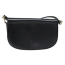 CELINE Horse Carriage Shoulder Bag Leather Black Gold Auth 161421-2