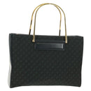LOEWE Hand Bag Canvas Black Gold Auth 161425V-1