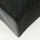 LOEWE Hand Bag Canvas Black Gold Auth 161425V-8