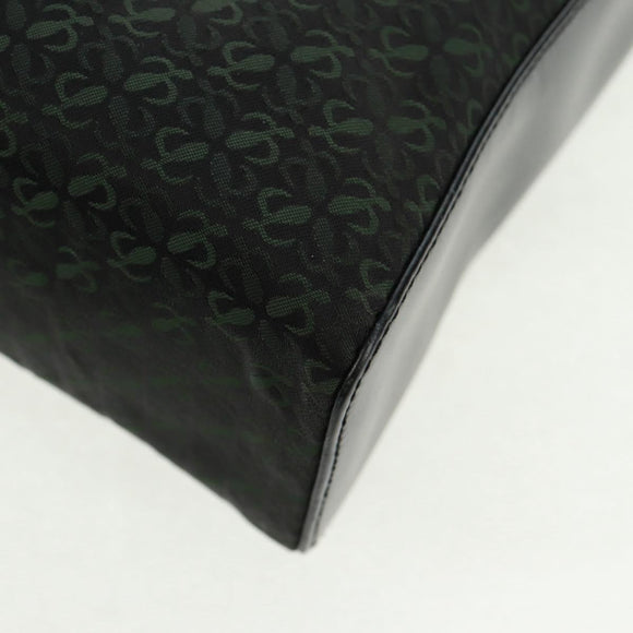 LOEWE Hand Bag Canvas Black Gold Auth 161425V