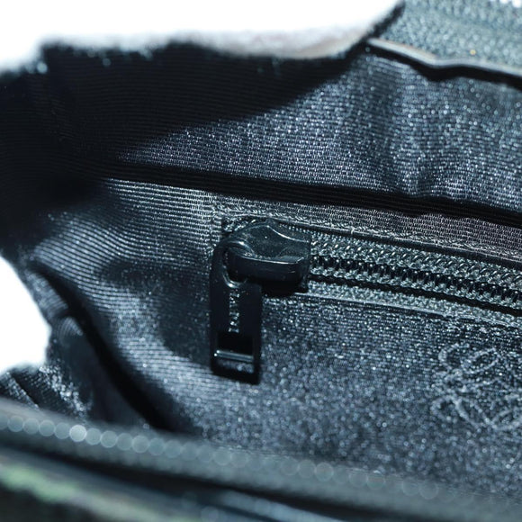 LOEWE Hand Bag Canvas Black Gold Auth 161425V