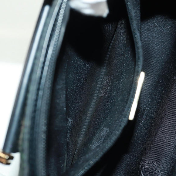 LOEWE Hand Bag Canvas Black Gold Auth 161425V