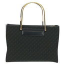 LOEWE Hand Bag Canvas Black Gold Auth 161425V-2