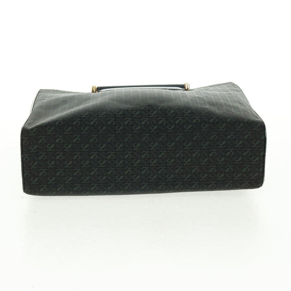 LOEWE Hand Bag Canvas Black Gold Auth 161425V