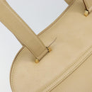 Salvatore Ferragamo Gancini Shoulder Bag Leather Beige Gold Auth 161430-10