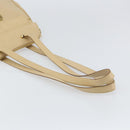 Salvatore Ferragamo Gancini Shoulder Bag Leather Beige Gold Auth 161430-7
