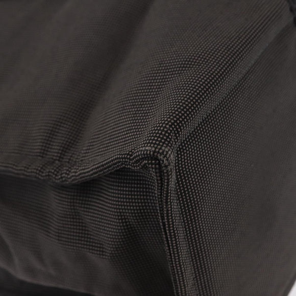 HERMES Her Line Tote Bag Canvas Gray Silver Auth 161431