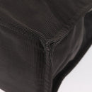 HERMES Her Line Tote Bag Canvas Gray Silver Auth 161431-11