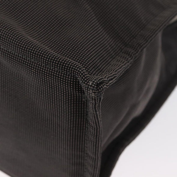 HERMES Her Line Tote Bag Canvas Gray Silver Auth 161431