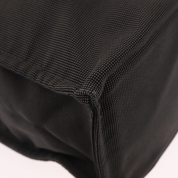 HERMES Her Line Tote Bag Canvas Gray Silver Auth 161431