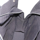 HERMES Her Line Tote Bag Canvas Gray Silver Auth 161431-19