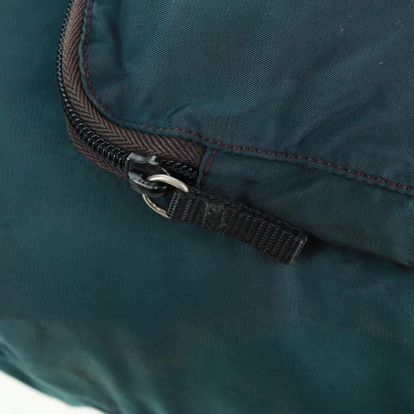 PRADA Backpack Nylon Green Silver Auth 161433