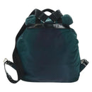 PRADA Backpack Nylon Green Silver Auth 161433-2