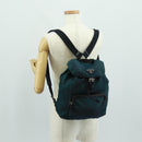 PRADA Backpack Nylon Green Silver Auth 161433-30