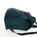 PRADA Backpack Nylon Green Silver Auth 161433-4