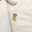 CHANEL Camelia Shoulder Bag Patent leather Ivory Gold CC Auth 161438-23