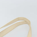 CHANEL Camelia Shoulder Bag Patent leather Ivory Gold CC Auth 161438-14