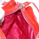 Salvatore Ferragamo Gancini Hand Bag Enamel Red Silver Auth 161440-20