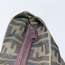 FENDI Zucca Canvas Hand Bag Brown Black Auth 161442-18