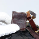 FENDI Zucca Canvas Hand Bag Brown Black Auth 161442-12