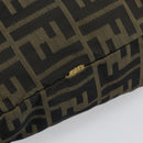FENDI Zucca Canvas Hand Bag Brown Black Auth 161442-5