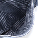PRADA Shoulder Bag Nylon Black Silver Auth 161445-23