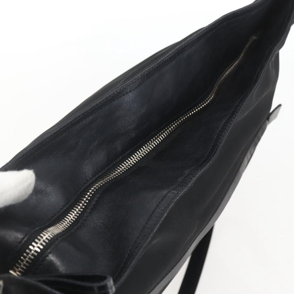 PRADA Shoulder Bag Nylon Black Silver Auth 161445
