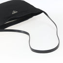 PRADA Shoulder Bag Nylon Black Silver Auth 161445-7