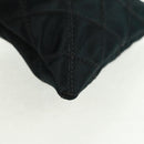 CHANEL Bicolore Pouch Satin Black Gold CC Auth 161448V-15