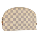 LOUIS VUITTON Damier Azur Pochette Cosmetic GM Pouch N23346 LV Auth 161452A-1