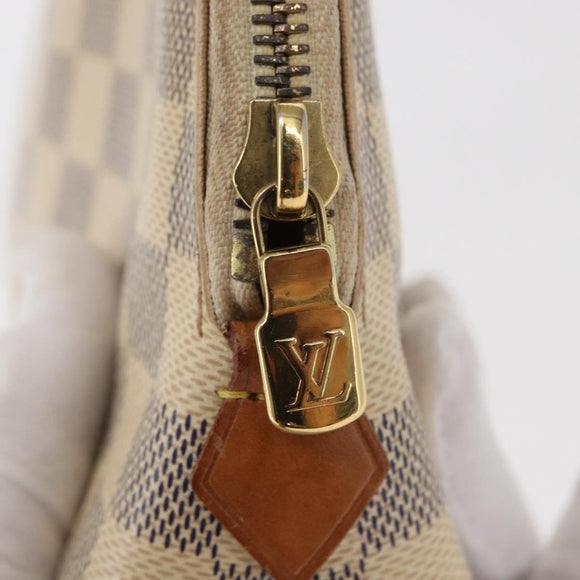 LOUIS VUITTON Damier Azur Pochette Cosmetic GM Pouch N23346 LV Auth 161452A