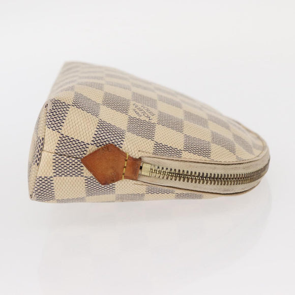 LOUIS VUITTON Damier Azur Pochette Cosmetic GM Pouch N23346 LV Auth 161452A