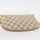 LOUIS VUITTON Damier Azur Pochette Cosmetic GM Pouch N23346 LV Auth 161452A-5