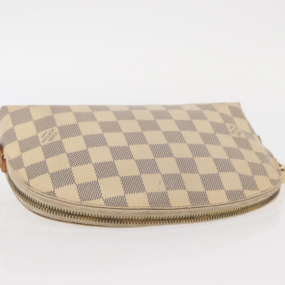 LOUIS VUITTON Damier Azur Pochette Cosmetic GM Pouch N23346 LV Auth 161452A