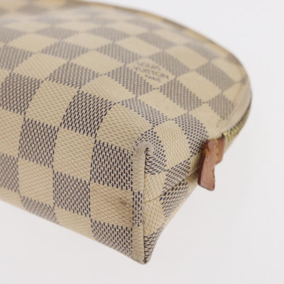 LOUIS VUITTON Damier Azur Pochette Cosmetic GM Pouch N23346 LV Auth 161452A