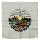LOUIS VUITTON LV City Stamp Bandana S00 Scarf Light Blue M96939 LV Auth 161456SM-1
