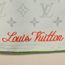 LOUIS VUITTON LV City Stamp Bandana S00 Scarf Light Blue M96939 LV Auth 161456SM-6