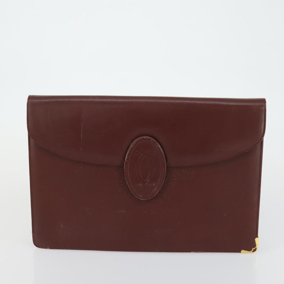 Salvatore Ferragamo Cartier Tote Bag PVC 2 Set Pink Bordeaux Auth 161462