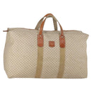 CELINE Macadam Canvas Boston Bag PVC Beige Gold Auth 161463-1