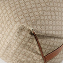 CELINE Macadam Canvas Boston Bag PVC Beige Gold Auth 161463-17