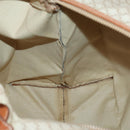 CELINE Macadam Canvas Boston Bag PVC Beige Gold Auth 161463-21