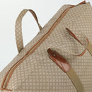 CELINE Macadam Canvas Boston Bag PVC Beige Gold Auth 161463-6