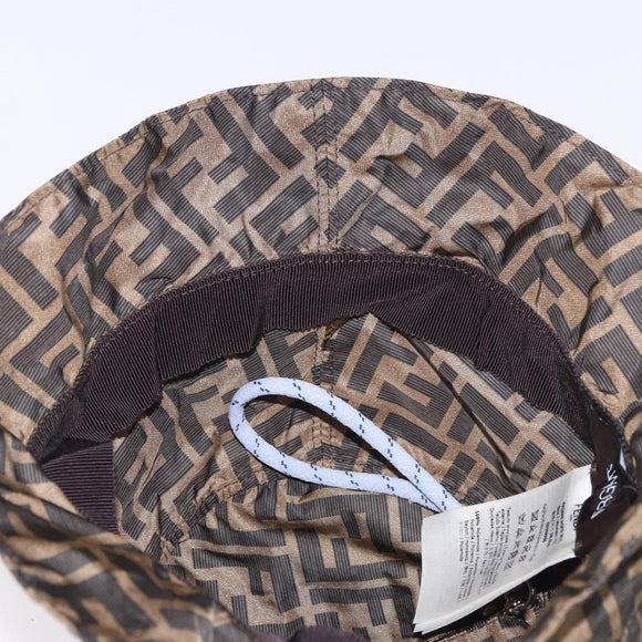 FENDI x FRGMT x POKÉMON ZUCCA Canvas Bucket Hat Mini-Dragon Brown Auth 161464SM