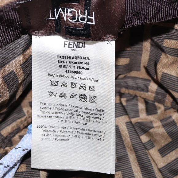 FENDI x FRGMT x POKÉMON ZUCCA Canvas Bucket Hat Mini-Dragon Brown Auth 161464SM